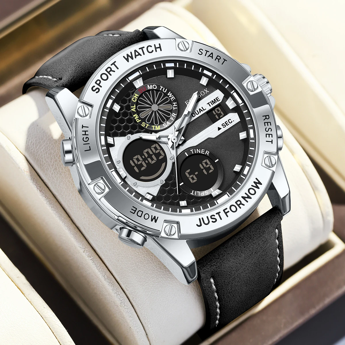 

FOXBOX Fashion Military Watches for Men Luxury Original Sports Chronograph Watch ​Waterproof Quartz Clock Digital WristWatch