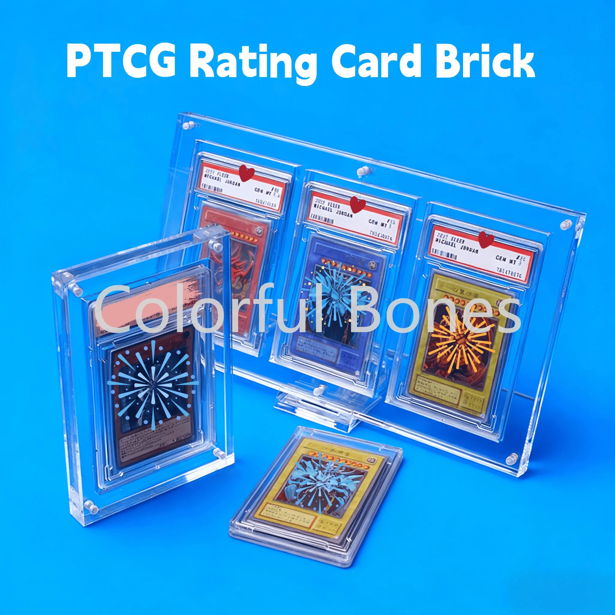 anime-ptcg-pokemon-and-yu-gi-oh-rating-card-brick-box-acrylic-high-transparent-storage-box-display-stand-protects-against-dust