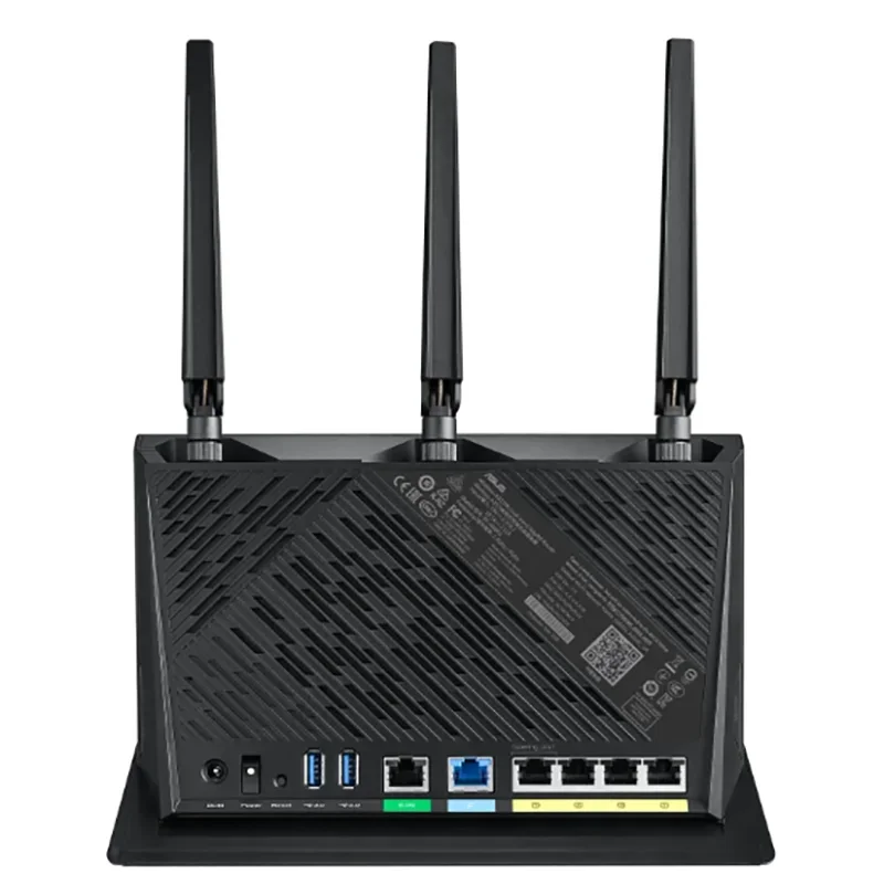 Asus RT-AX86U AX5700 Router WiFi da gioco ROG 5700 Mbps Wi-Fi dual band, fino a 2500 piedi quadrati e oltre 35 dispositivi, NVIDIA GeForce