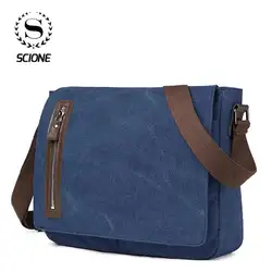 Messenger Bag Men Shoulder Canvas Business Retro Crossbody Vintage Pack Casual Trip Office Portable Travel Fashion Bags Y158A