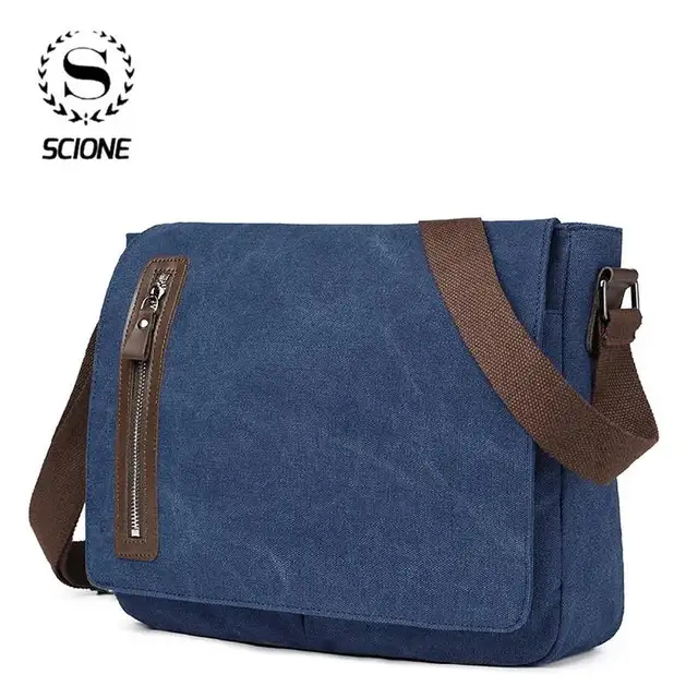 Torba kurierska męska na ramię z płótna Retro Crossbody Vintage opakowanie na co dzień biuro przenośne torby moda podróżna Y158A