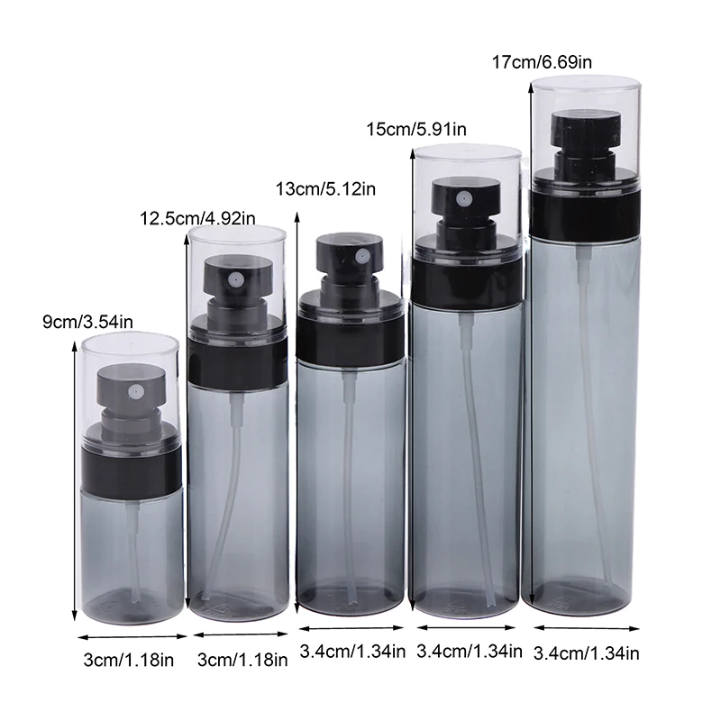 1Pc 30ml 60ml 80ml 100ml 120ml Spray Bottle With Clear Cover Fine Mist Sub-bottling Travel Portable Small Cosmetic Bottle