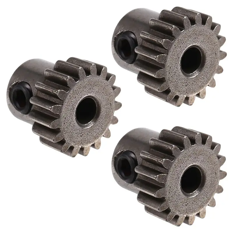 ABWZ-3PCS 3.175Mm Shaft Steel Pinion Motor Gear 32DP 48DP 64DP M0.6 For 1/10 1/8 RC Car 3650 3660 Parts Accessories 17T