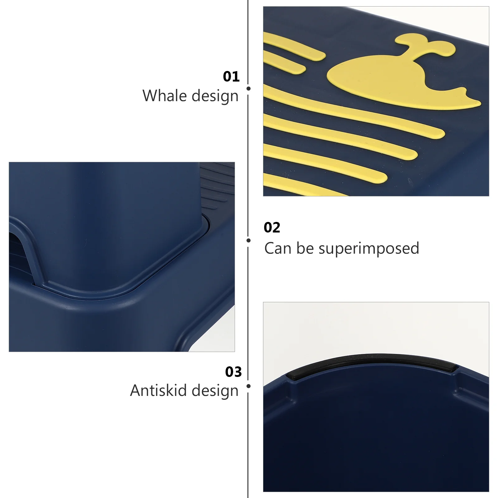البلاستيك الاطفال خطوة البراز 2-Tier الأطفال خطوة البراز مقاومة للاهتراء المضادة للحمام المطبخ مغسلة #1