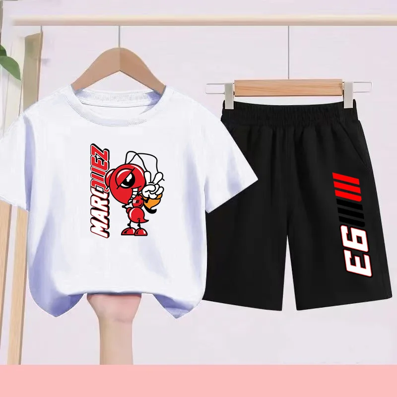 

Children's Cartoon and Cute Patterned Sportswear Is a Charming Gift for T-shirts and Shorts Suitable for Children Aged 3 to 13