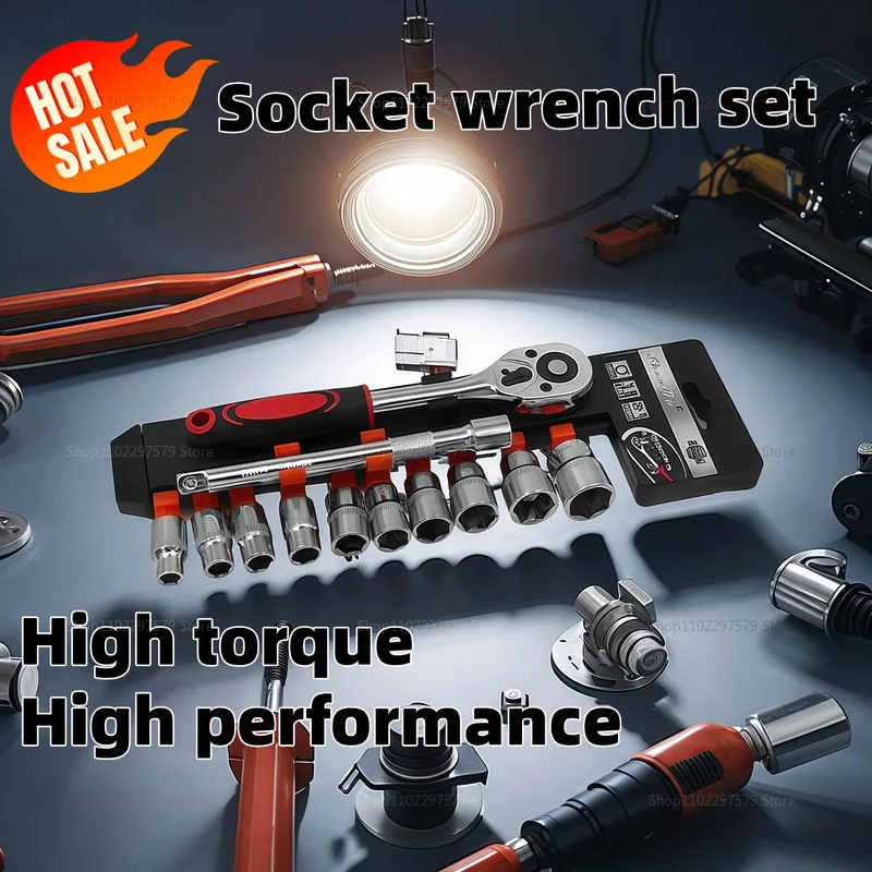 

Набор автомобильных головок из 12 предметов с быстрым храповым ключом, шестигранные инструменты 1/4 дюйма для ремонта автомобилей и DIY