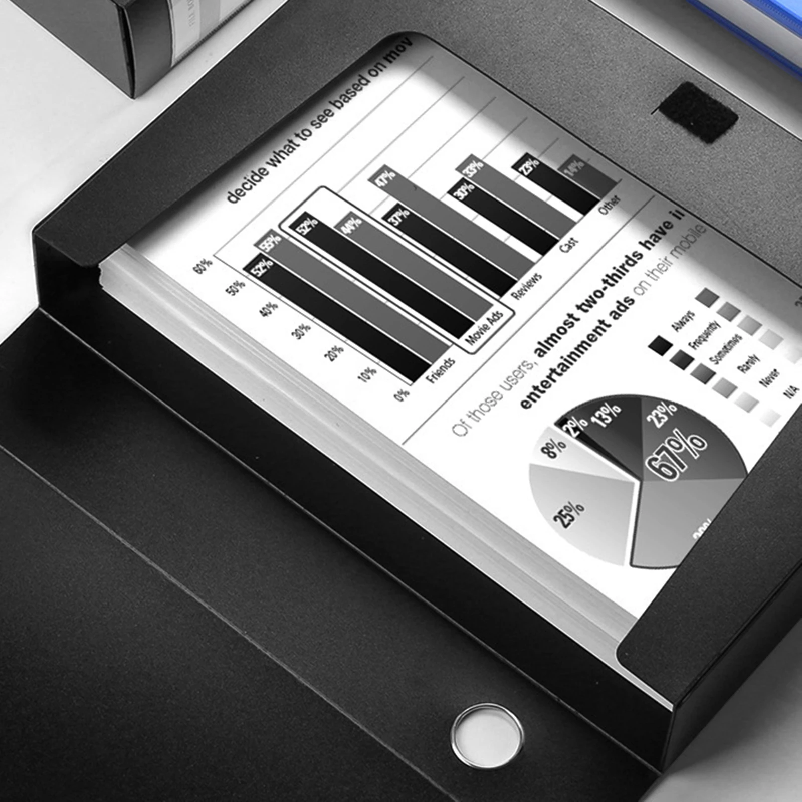 

2Pcs File Folder Organizer Large Capacity A4 File Box Plastic Document Storage Desktop Organizer Document Storage Box