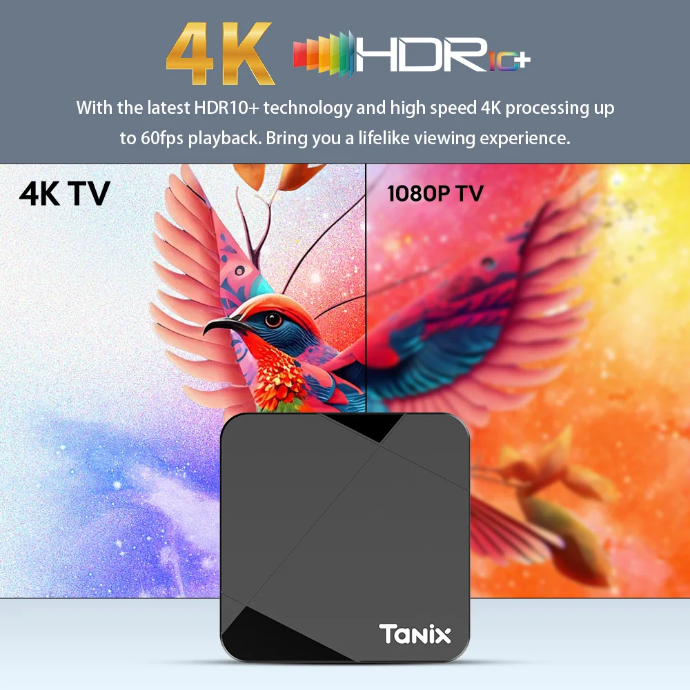 Tanix TX5 S905Y5 Android 14 Smart TV Box HDR10+ AV1 4K HD Set Top Box Wifi6 2.4&5G 3D Streaming Media Player 4G 64G صوت عن بعد #3