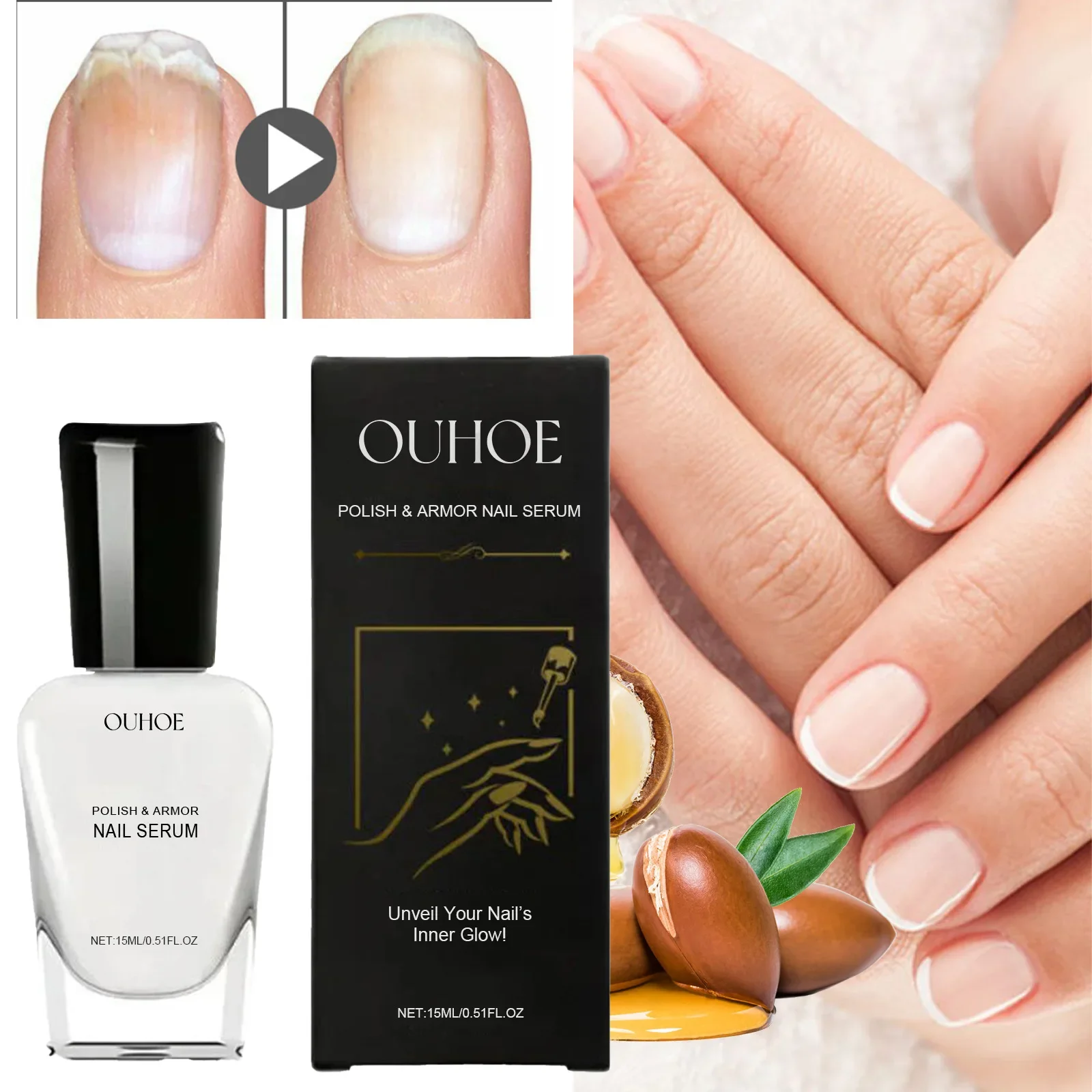 для ногтей Nail Treatments Epairing Hand and Foot Nails Decay, Soft Nail Care, Bright Nails Care, Nourishing Nail Fluid