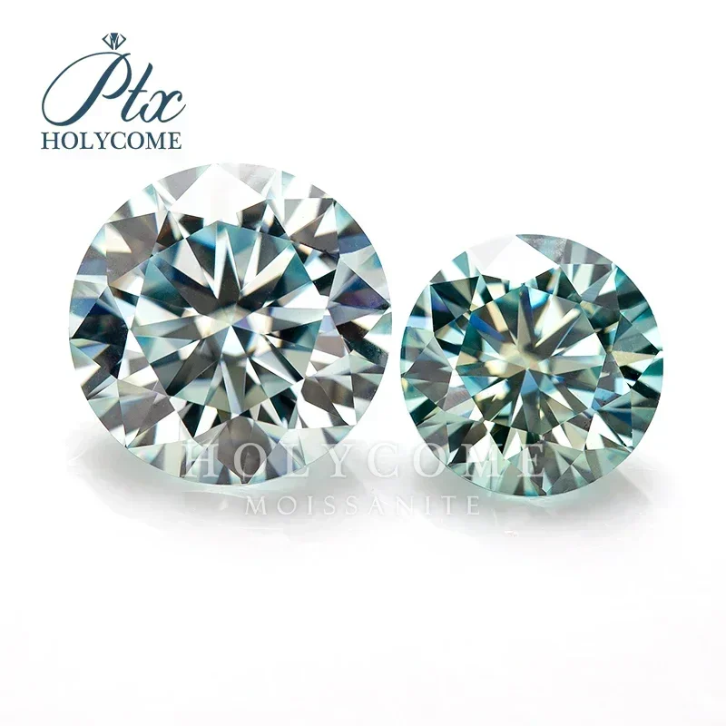 

Ptx Full Sizes Top Aqua Blue VVS1 Loose Moissanite Diamond Loose Stone with GRA Certificate Round Cut Wholesale Price Diy Rings