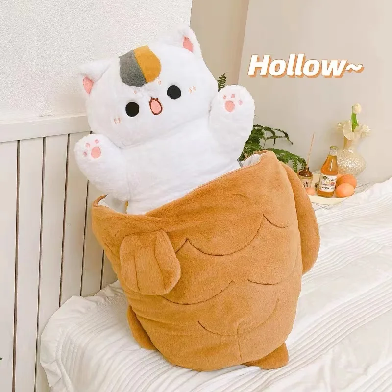 80CM Kawaii Taiyaki Cat Fruit Rabbit Plush Toys Animals Nest Throw Pillow Fish Cushion Dolls Birthday Gifts for Girls Home Decor