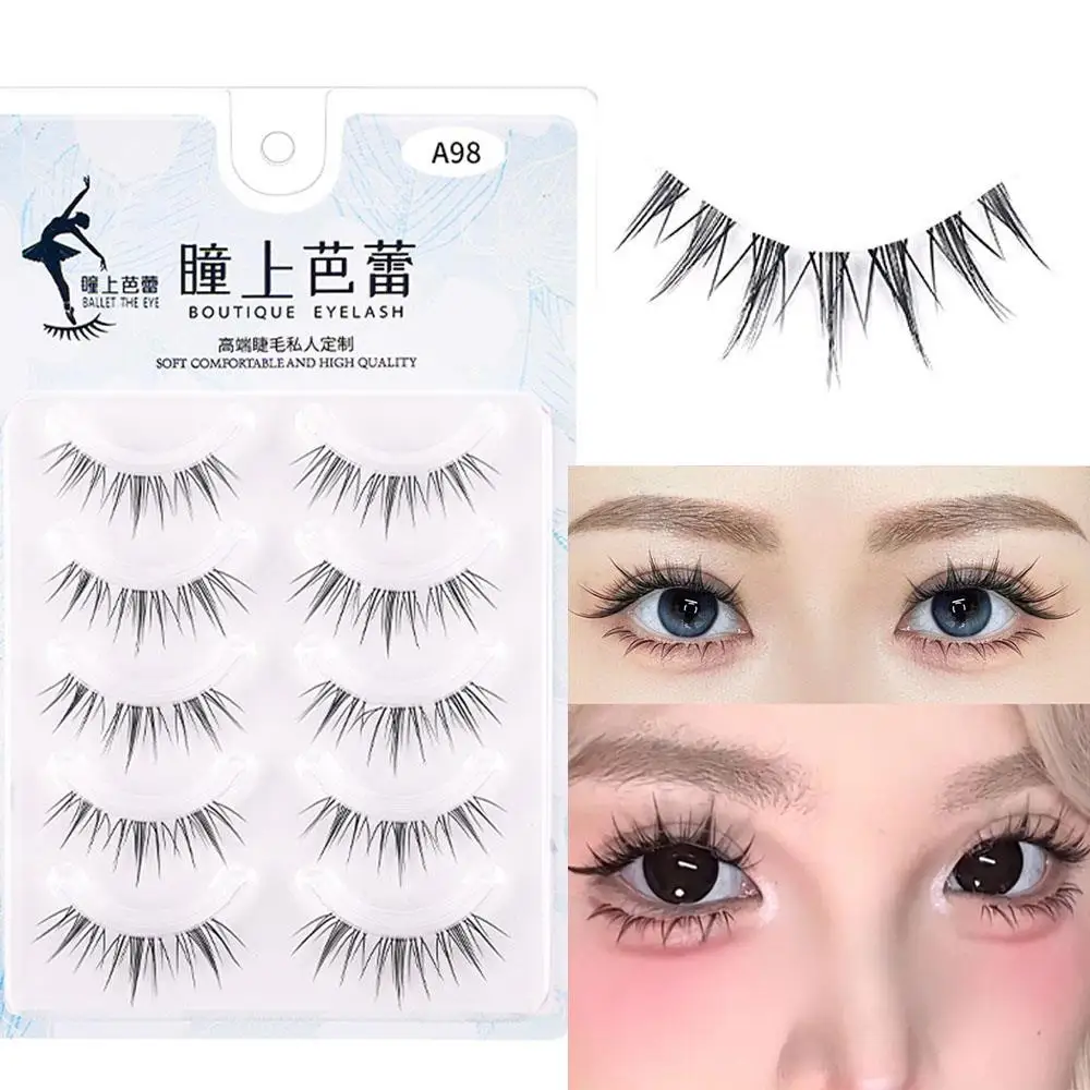 Wimperverlenging Cross Nature Lash Lang zacht haar Duidelijke steel Valse wimpers Herbruikbare cosmetica Oogmake-up Wimpers Clusteres