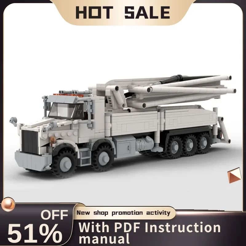 

Новинка, 1088 шт., городская инженерная серия, западная звезда, бетононасос, модель, креативные идеи, детская игрушка, подарок на день рождения, технологический блок Moc