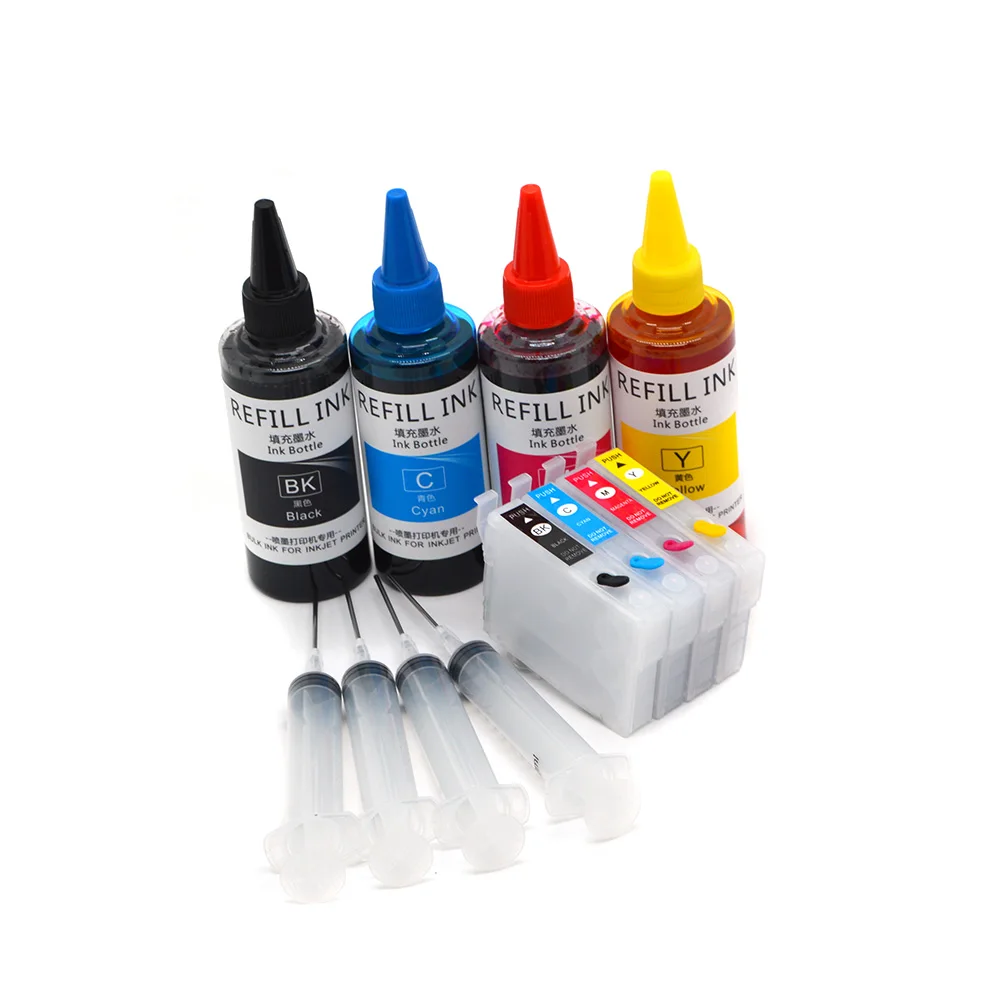 232 232xl Cartucho de tinta de recarga com chip e tinta corante 400ML para Epson XP-4200 XP-4205 WF-2950 WF-2930