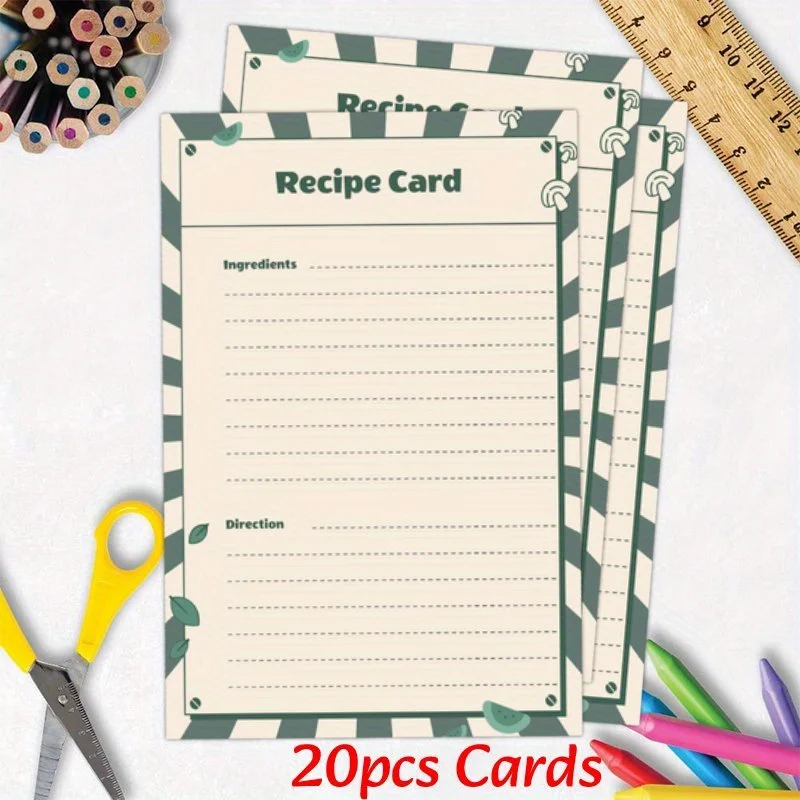 20pcs Retro Style Recipe Card Set, Ideal Gift for Friends, Family or Colleagues, Birthday Celebration Decoration Cards