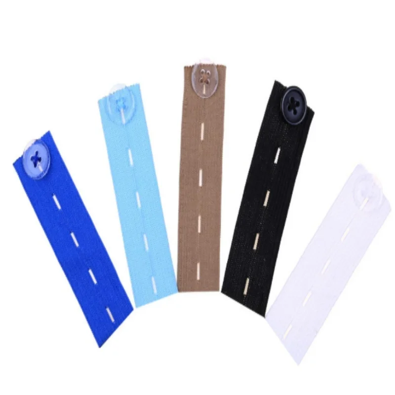 5 قطعة الجينز الخصر تمديد مشبك للجنسين حزام زر بانت مطاطا موسع زر حزام الخصر مشبك تمديد قابل للتعديل