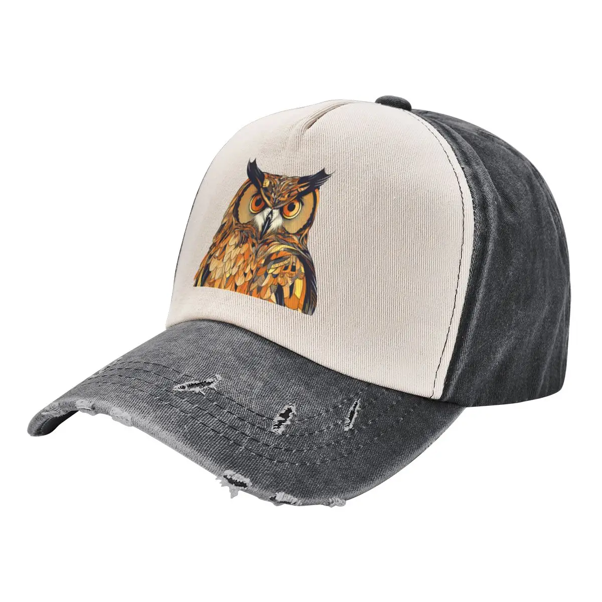 Flaco owl art Baseball Cap Hood Gentleman Hat Women Caps Men's