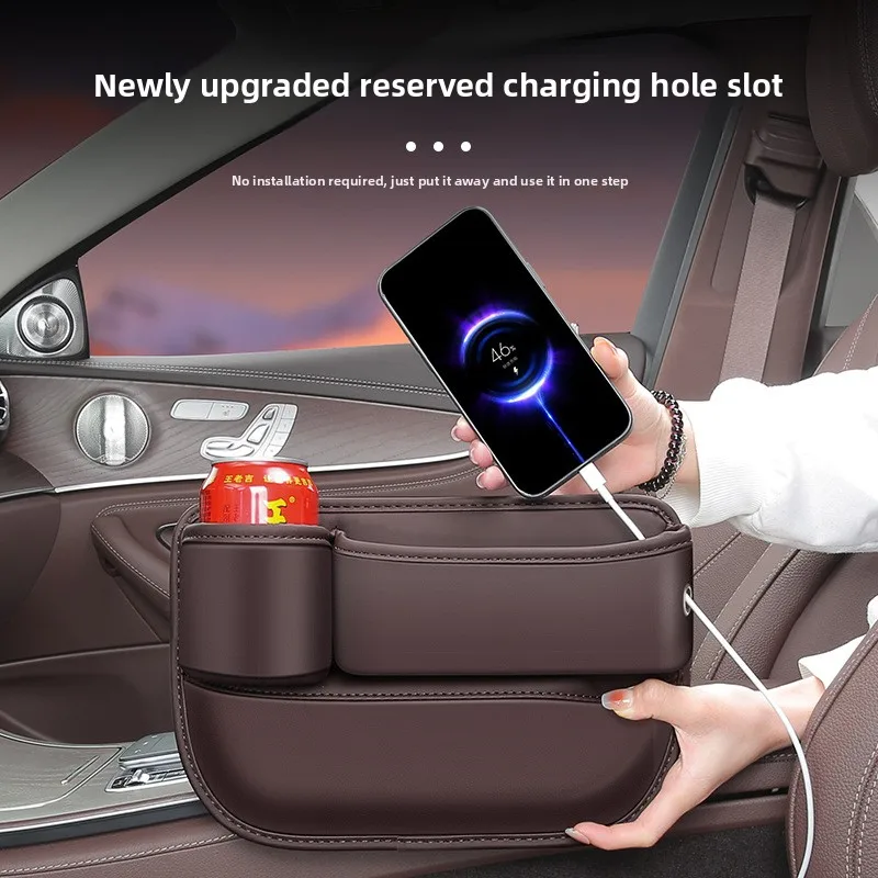 

For Geely Emgrand EC7 2009~2014 Car Seat Gap Filler Storage Box With Cup Holder Kit Portable Organizer Case Interior Accessories