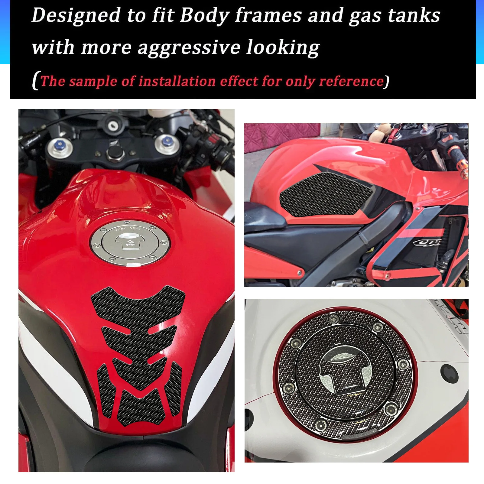  لهوندا CBR 600RR 2003-2006 CBR600 RR دراجة نارية الملحقات مكافحة زلة خزان الوسادة ثلاثية الأبعاد الجانب الغاز قبضة الركبة حامي ملصق #5