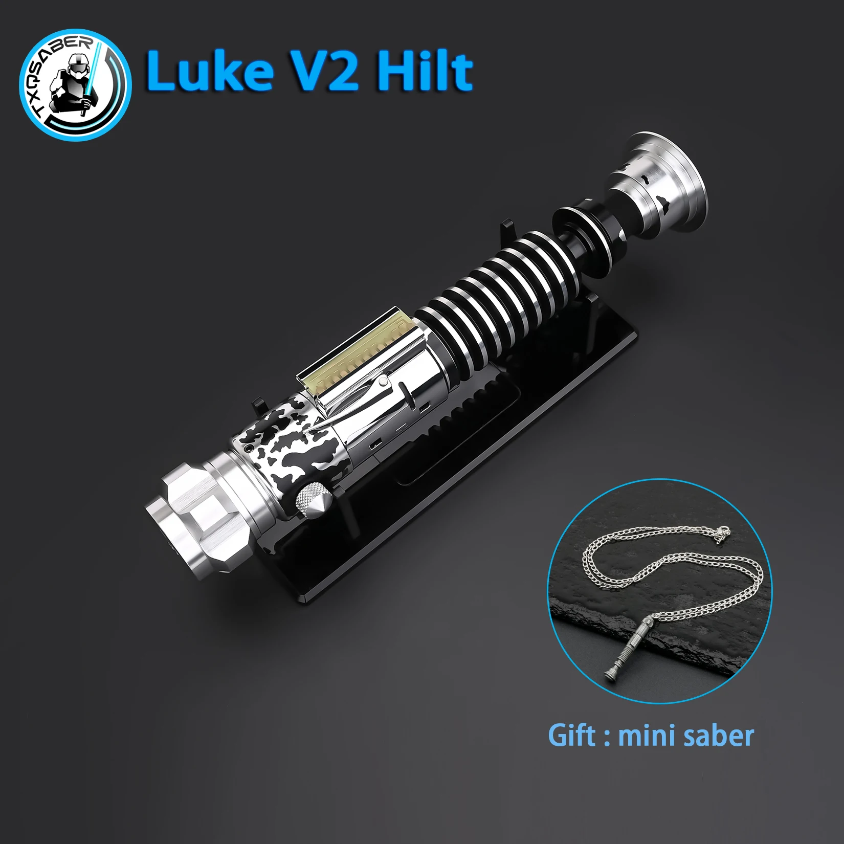 

Luke Skywalker V2 Metal Hilt TXQSTUDIO Lightsaber SDRGB Pixel No Blade FOC Light Saber Parts Jedi Laser sword Toys for Cosplay