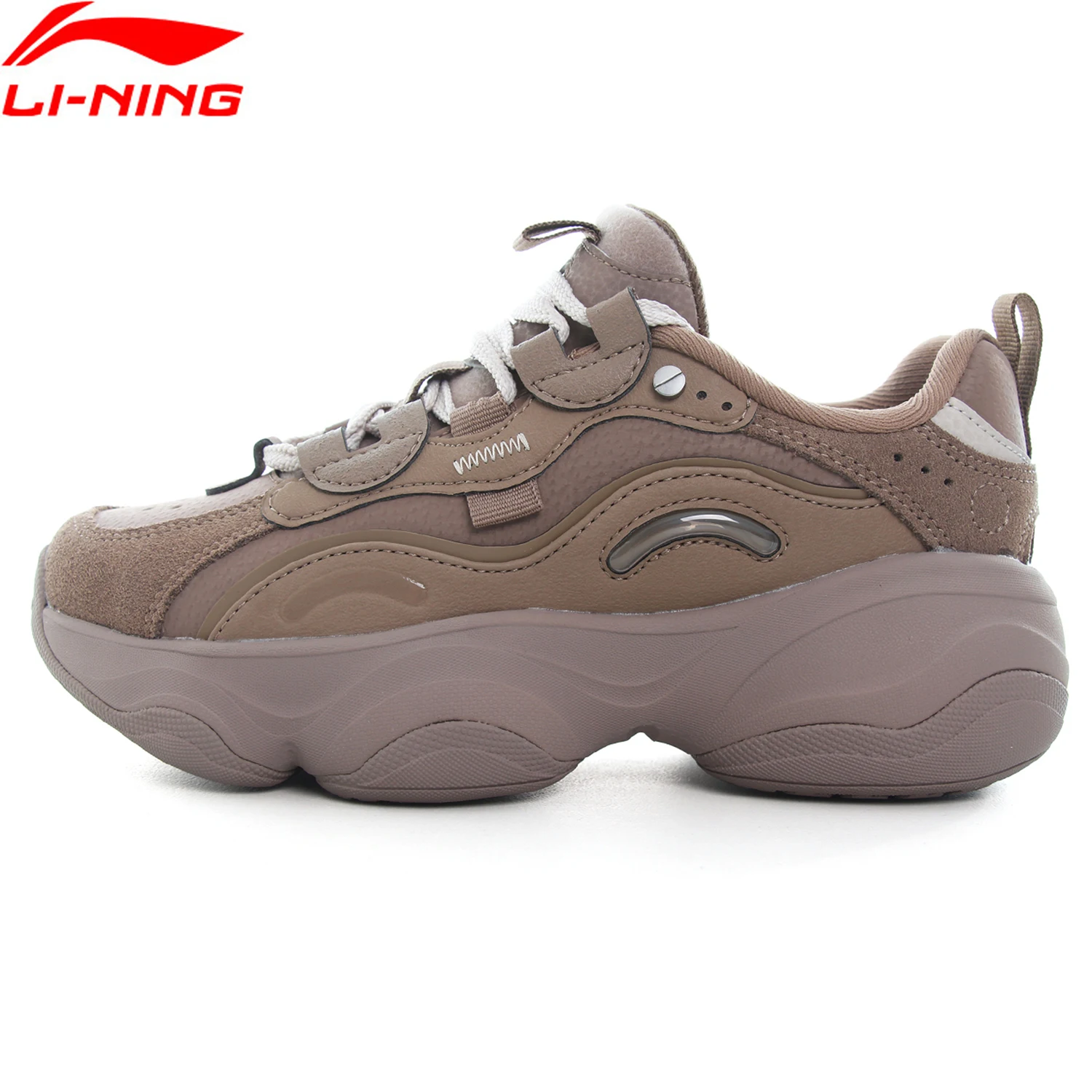 Li-Ning Women MIA Classic Lifestyle Shoes Retro COMFOAM Cushion Breathable Sport Shoes Stylish Wearable Thick Sneakers AGCT126