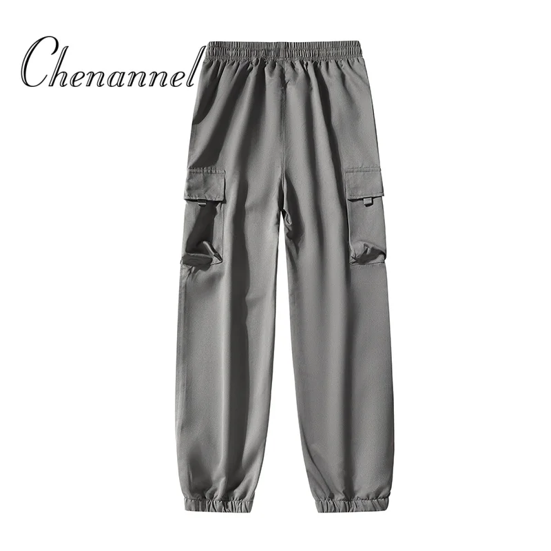 

Summer ice silk long pants men's quick-drying tight-fitting casual pants men's running elastic workwear pants
