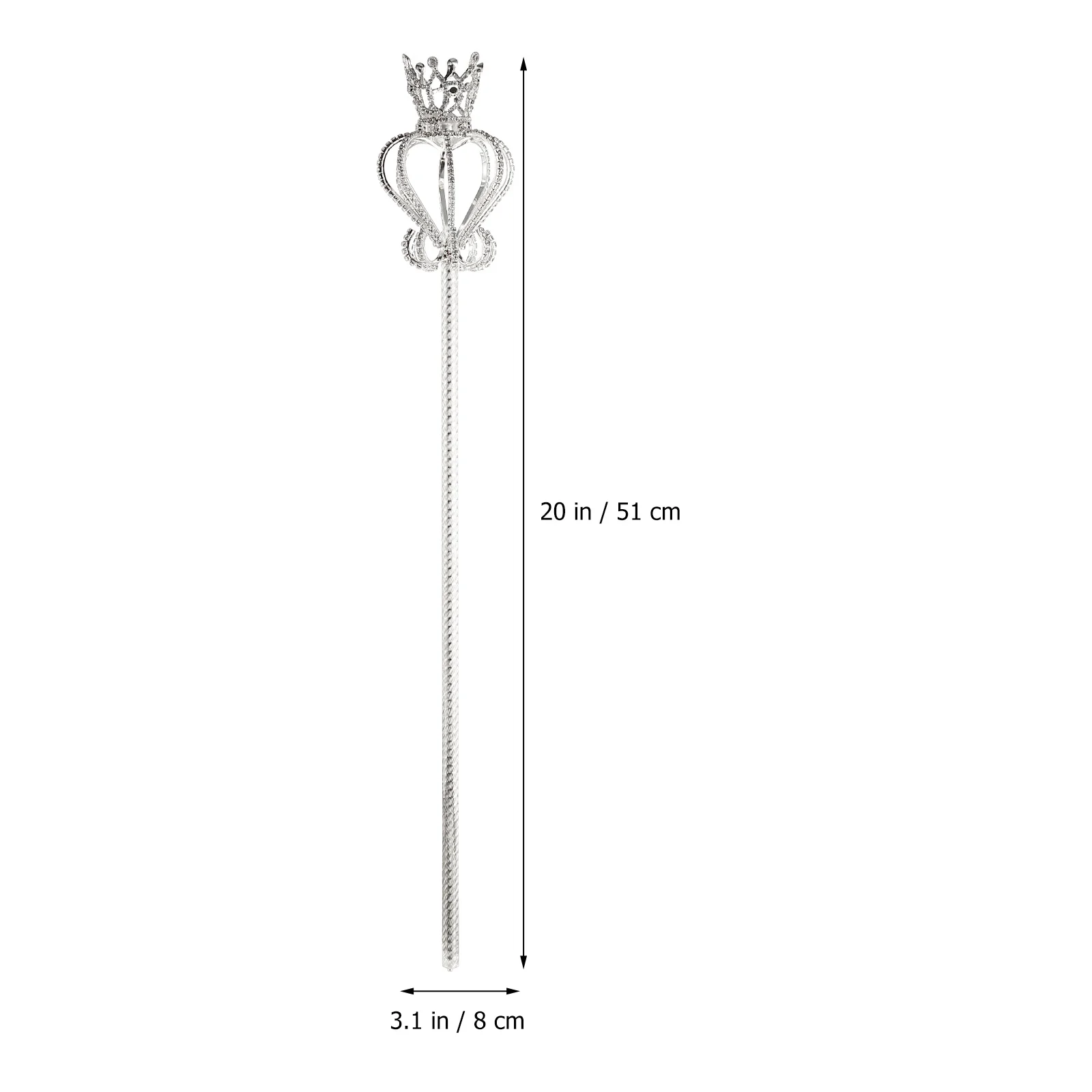 

1Pcs Crown Fairy Wand Rhinestone Costume Walking Cane Elegant Prop for Halloween Birthday Party Stage Fashion Fairy