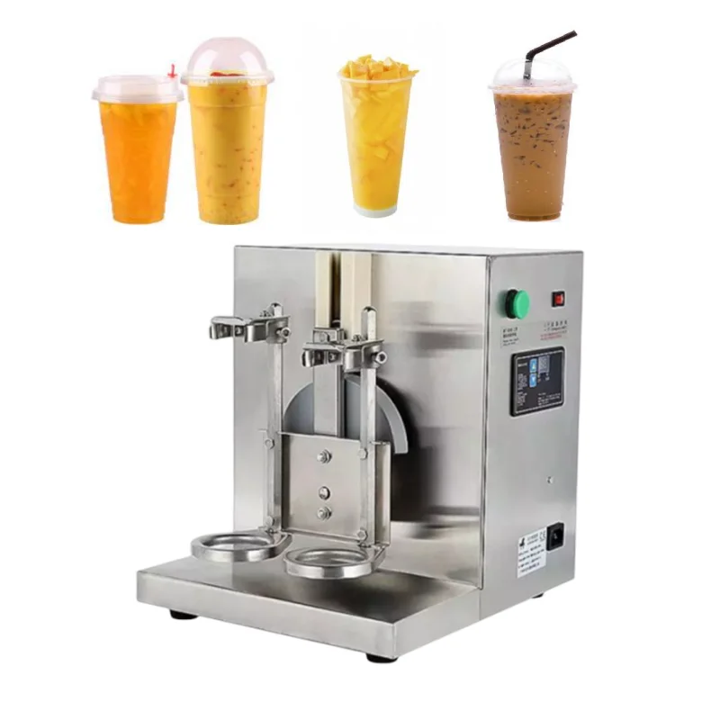 Más Vendidos 110V 220V taza doble té de burbujas jugo de fruta cafetería máquina agitadora con temporizador cóctel Boba coctelera de té de la leche