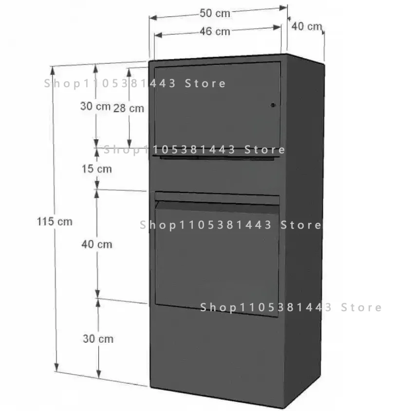 Mailbox for Parcels, Documents & Office Courier Receiving Anti-Theft Home Package Delivery Box & Self-Pickup Locker