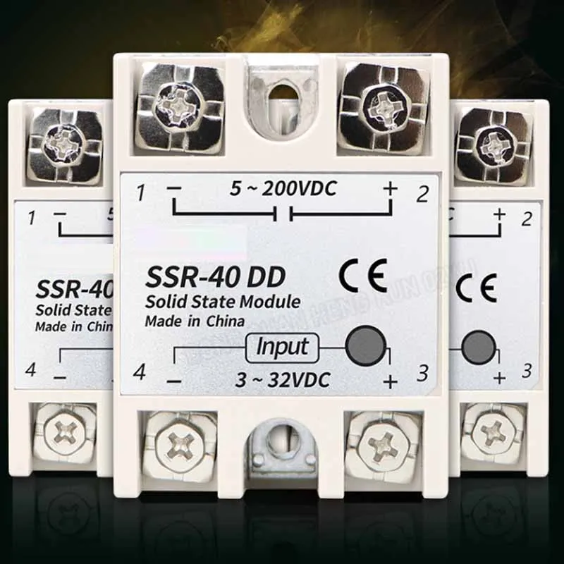 

Solid State Relay Module SSR-25DD 10DD 40DD 60DD Single Phase Solid State Relay DC Control DC Smart Chip