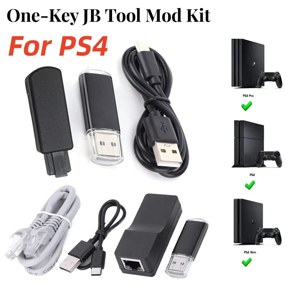 One-Key JB Tool Mod Kit JB USB Adapter with Type-C Cable Kit Parts For PS4 Pro/ PS4 Slim/ PS4 9.0 9.60 10.00 10.01 11.0 System