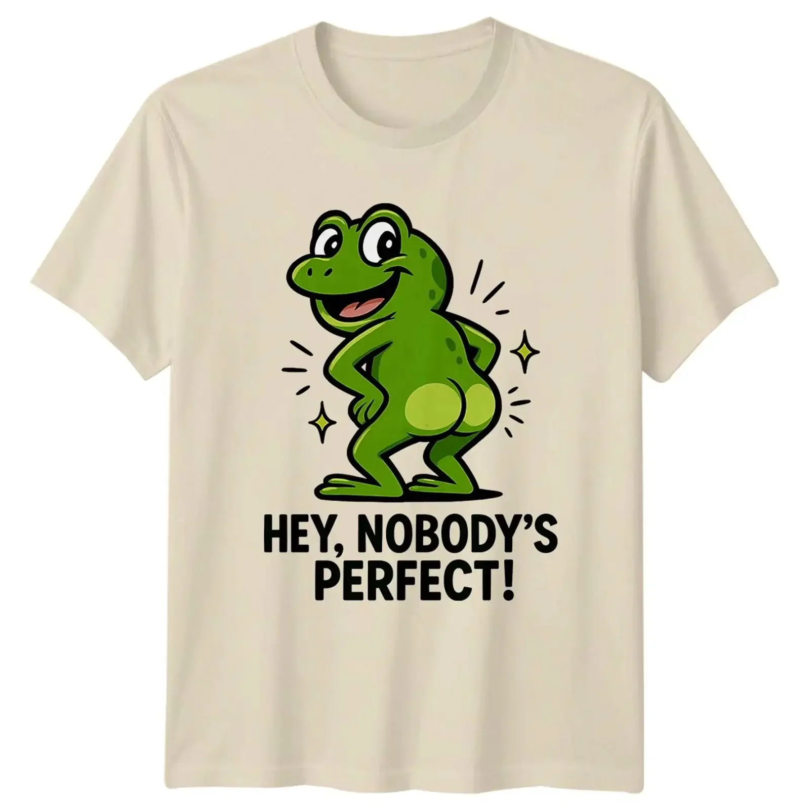 Hey Nobodys perfektes lustiges Frosch T Shirt Tiere Geburtstag Geschenk für Sie und Ihn vintage Washed streetwear Stretched