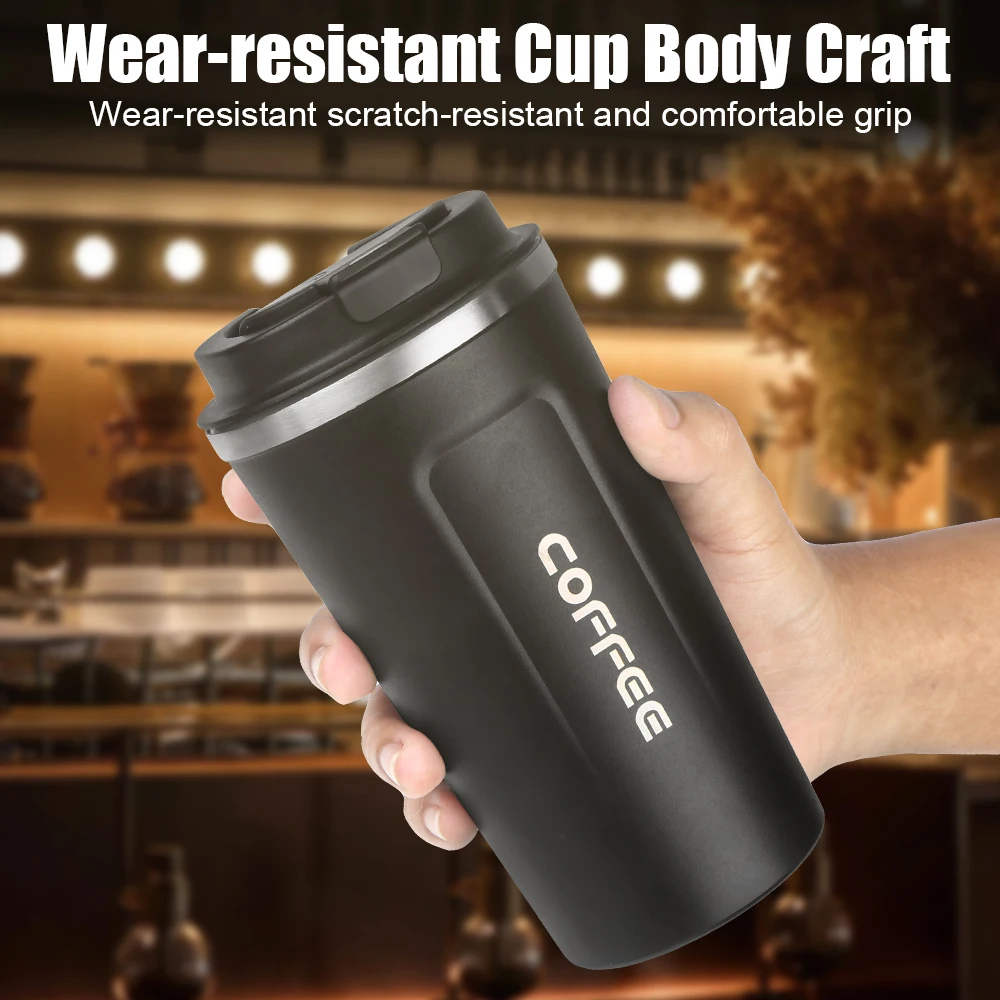 Thermo Cafe Auto Thermos Mok Lekvrije Reizen Thermokop voor Thee Water Koffie Temperatuurweergave 510ML Koffiemok Thermische Mok