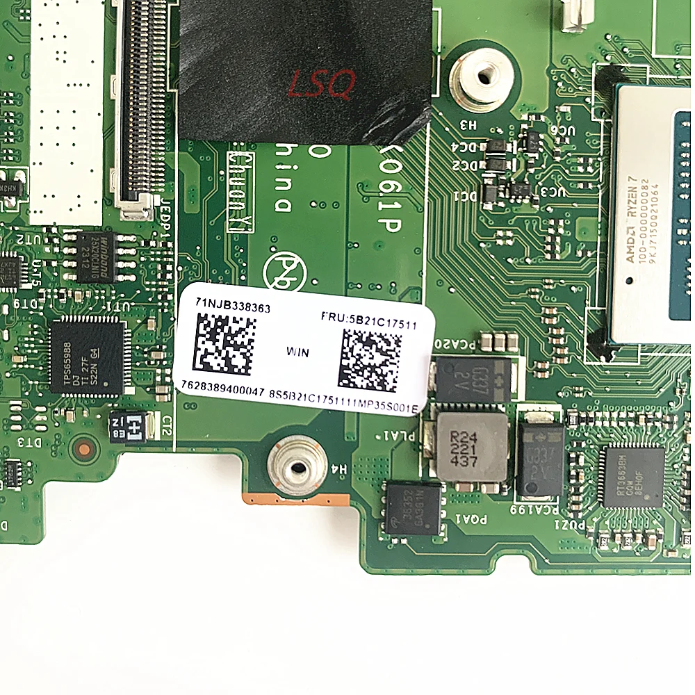 LA-K061P For Lenovo ThinkBook 15 G2 ARE Notebook Mainboard Laptop Motherboard With CPU:R7-4800U RAM:8GB 100% Test OK