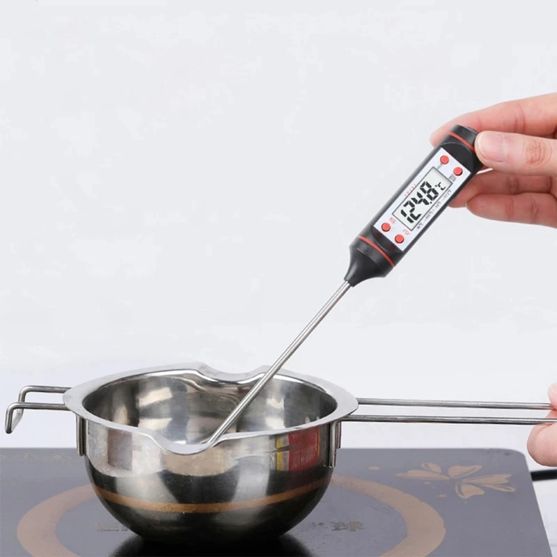 Termometro digitale con sonda lunga 15cm kit per la produzione di candele misura cera di paraffina di soia liquida latte al forno carne BBQ cera si