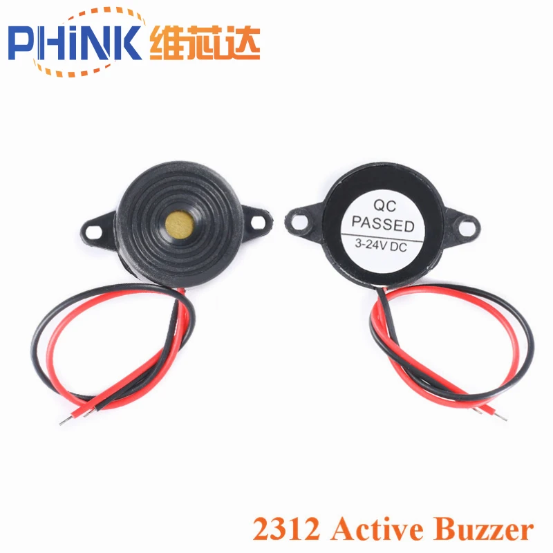 10pcs SFM-20B High Decibel Active Buzzer Speaker DC3-24V Continuous Sound 2312 Piezoelectric Piezo Electronic For Arduino