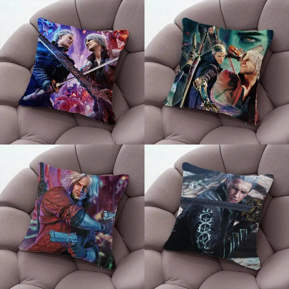 

D-Devil May Cry 5 Pillow Case Pillow Case Living Room Sofa Cushion Cover Suitable For Home Bedroom Room Decoration