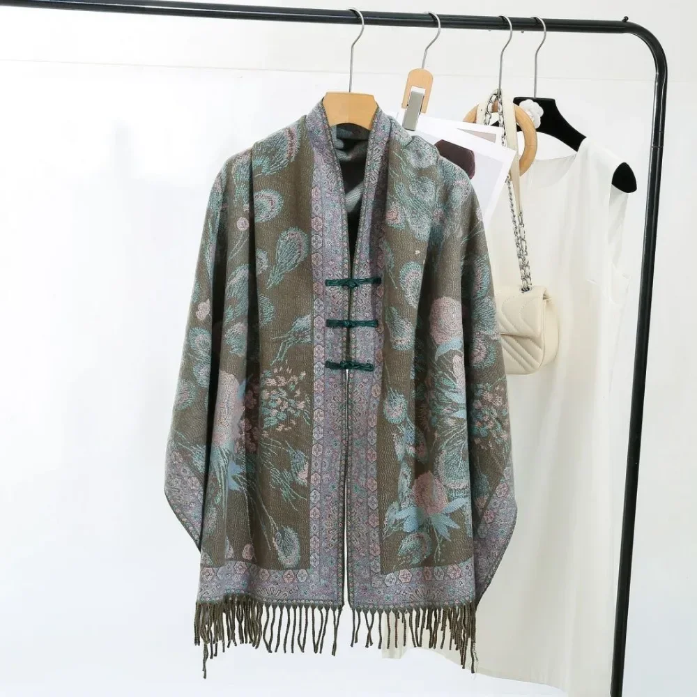 Ethnic Style Vintage Cardigan Streetwear Harajuku Coats Jackets Capes Ponchos Fashion Clothes Women Clothing Outerwear