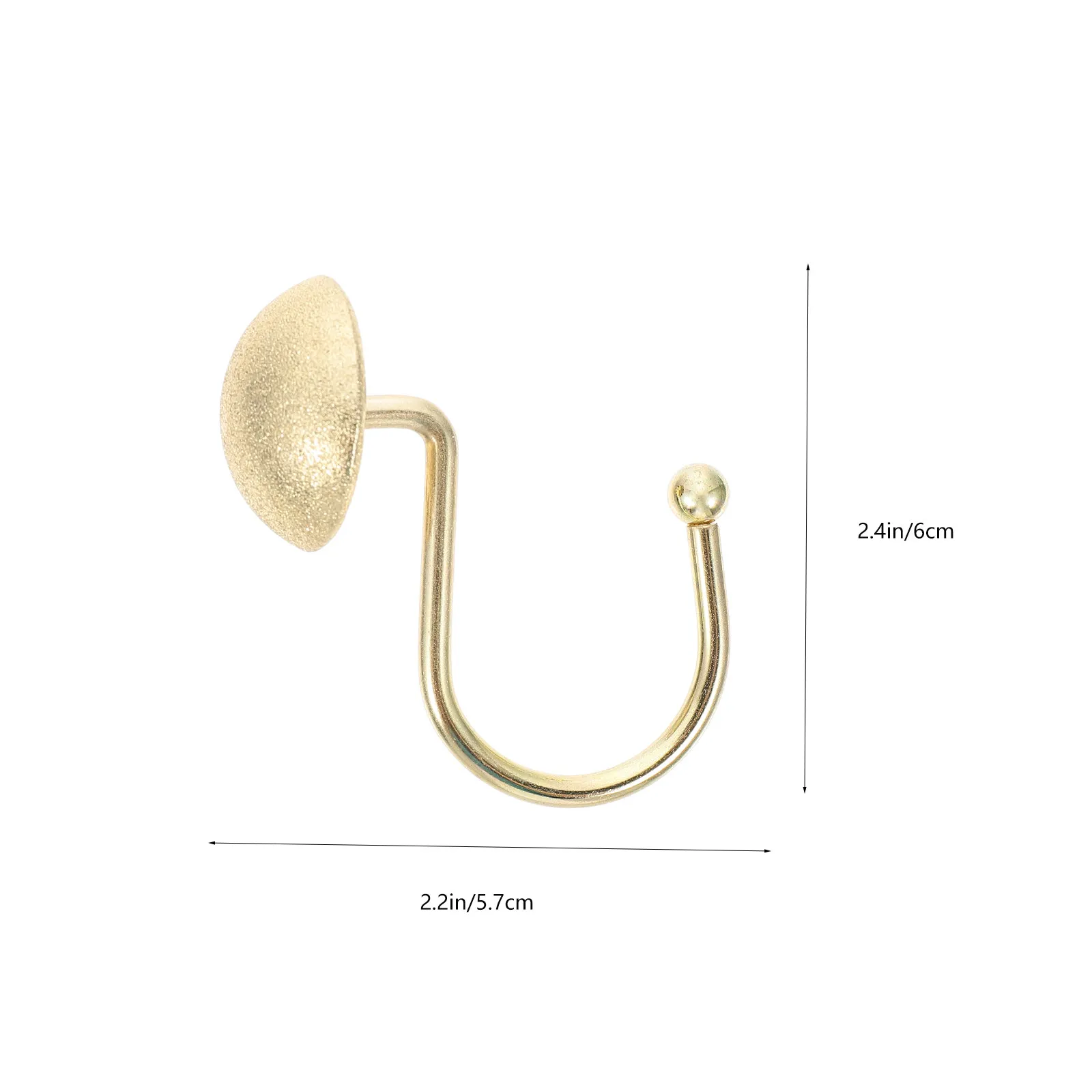 12Pcs Semicircle Shower Curtain Hooks Frosted Delicate Design Tidy Elegant Bathroom Decor Strong Unbreakable Easy to Install
