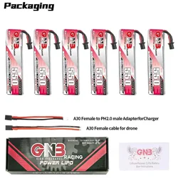 GNB 100C 550mAh 1S 3.8V spina A30 ad alta tensione emax Mobula7/8 Mini modello per interni batteria al litio per aerei pezzi di ricambio