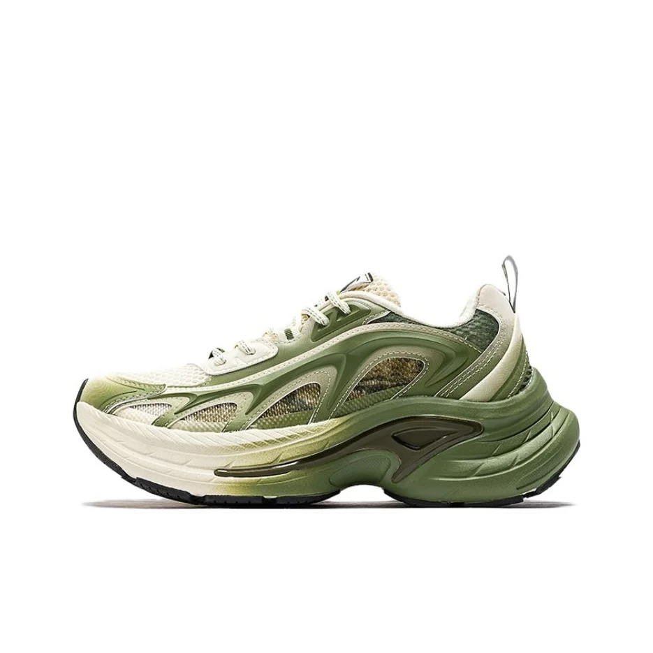 Anta Slip Resistant Abrasion Resistant Slip Resistant Abrasion Resistant Low top Casual Shoes Men's Beige Green 112528857R-1