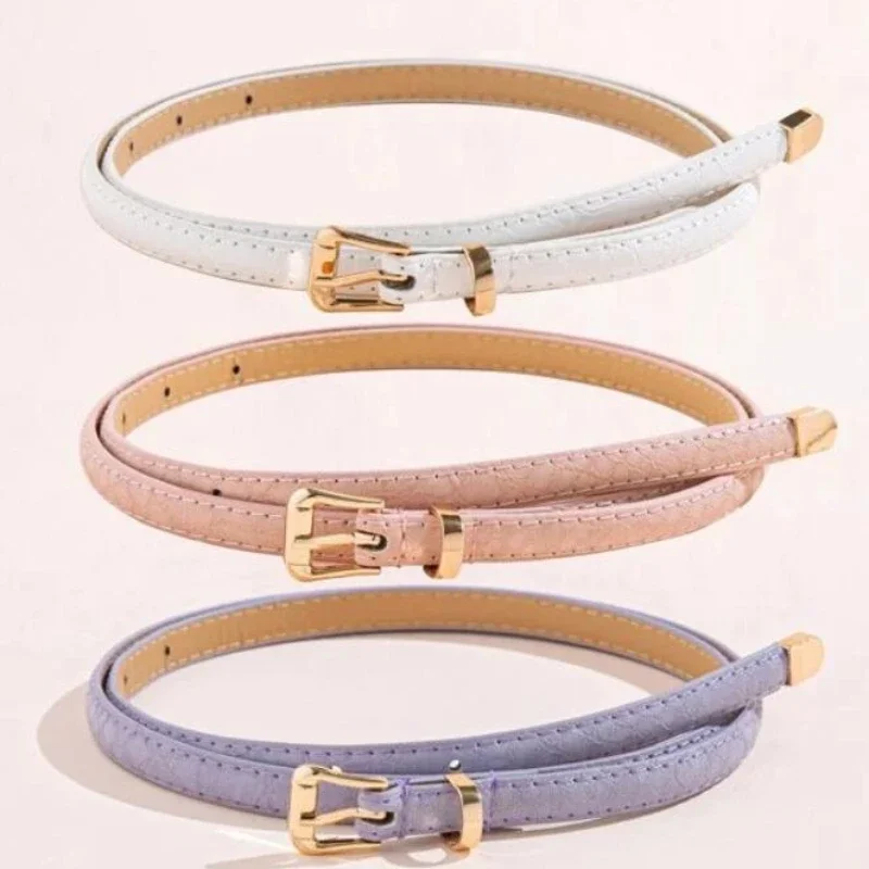 Mode Casual Nieuwe Dunne Riem Voor Vrouwen Multi-Functionele Jurk Accessoires Riem Metalen Ketting Gesp Riem