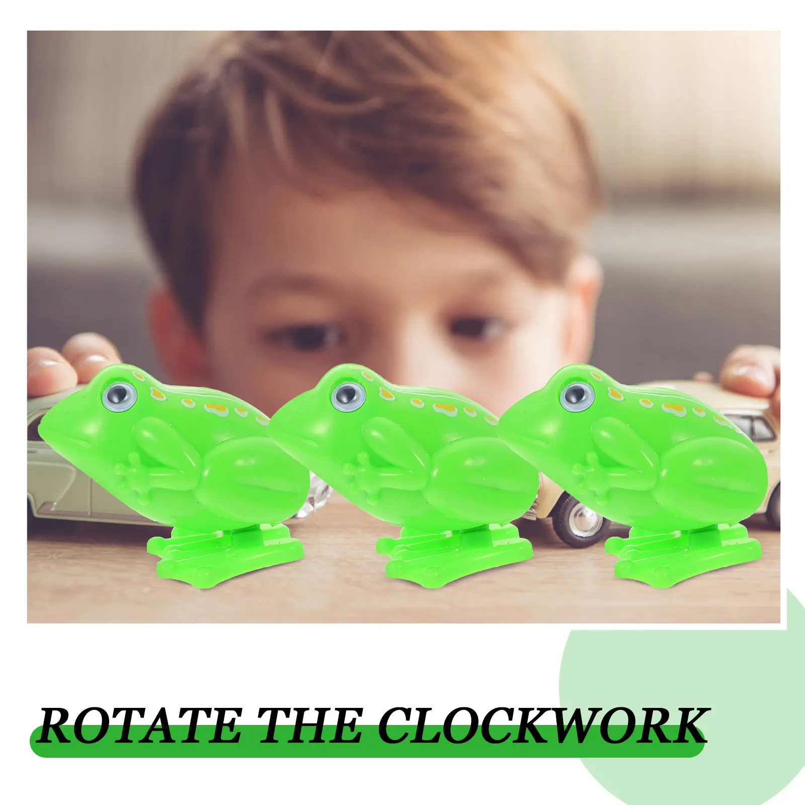 5 szt. Nakręcane żaby, zwierzątka nakręcane, kreatywne, rozwijające umiejętności motoryczne, zabawki do skakania dla dzieci, do zabawy wewnątrz i na zewnątrz.