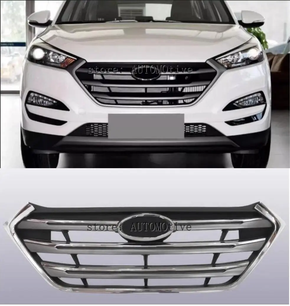 2015 2016 2017 2018 For Hyundai Tucson Original ABS Chrome Honey Bumper Mesh Grille ,Front Car Grill Grills