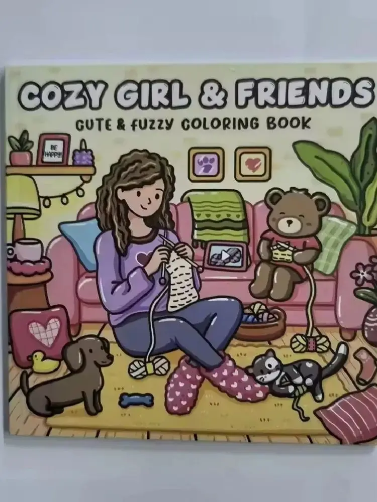 COZY GIRL & FRIENDS Kleurboek voor volwassenen - Schattige illustraties Perfect cadeau voor feestjes en verjaardagen - afbeelding 2