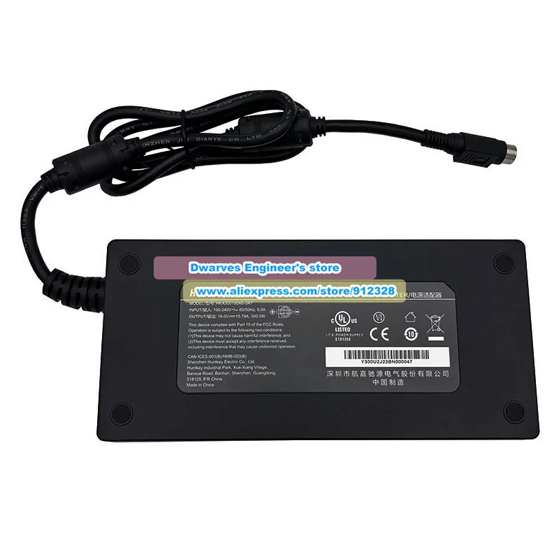 Genuine HKA300190A6-0A7 AC Adapter 19V 15.79A 300W for Huntkey All-in-One PC OPS Industrial Servers 4PIN Power Supply
