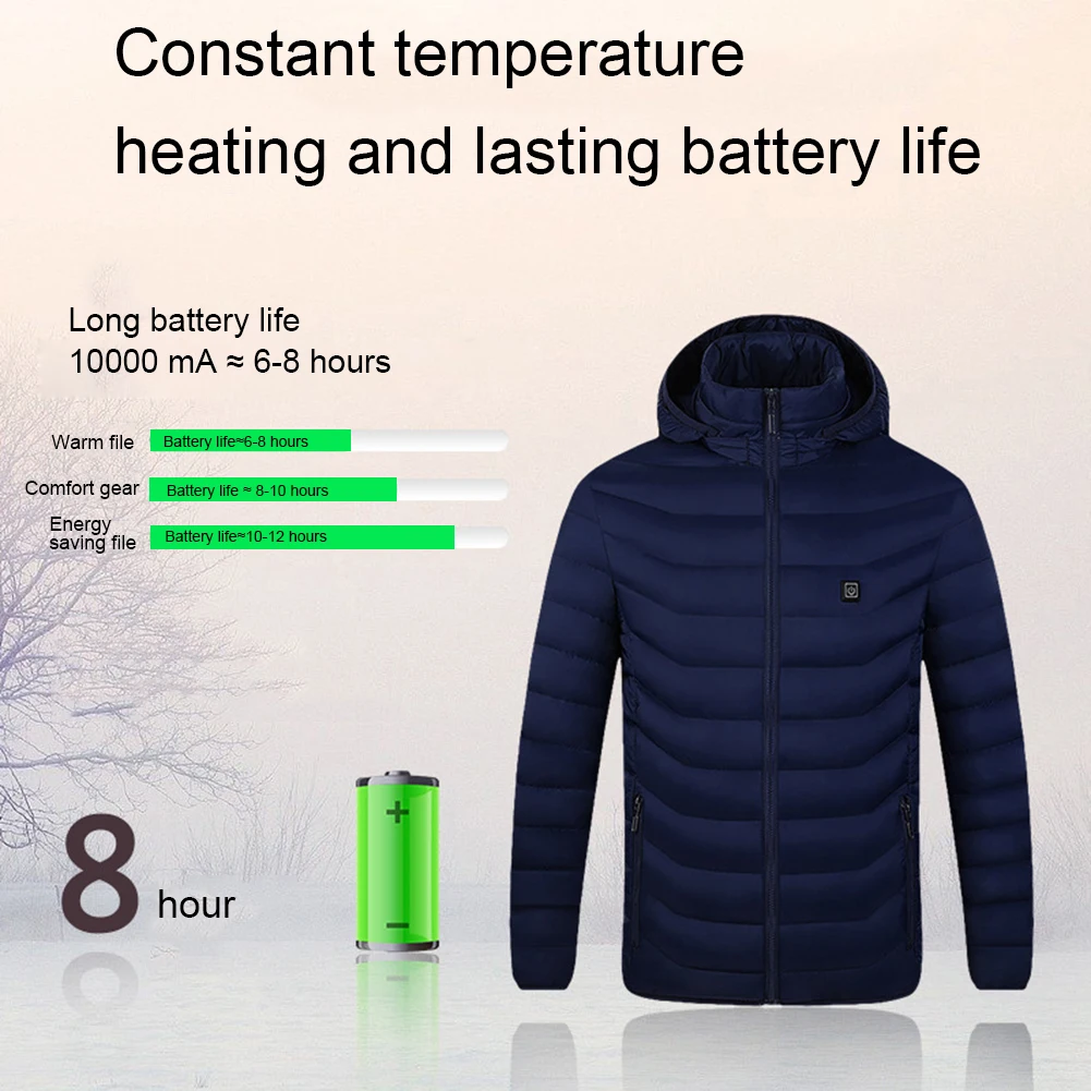 8 Bereiche beheizte Jacken USB Männer Frauen Winter Outdoor elektrische Heizung warme Jacken Unisex Thermo mantel Kleidung beheizbare Weste