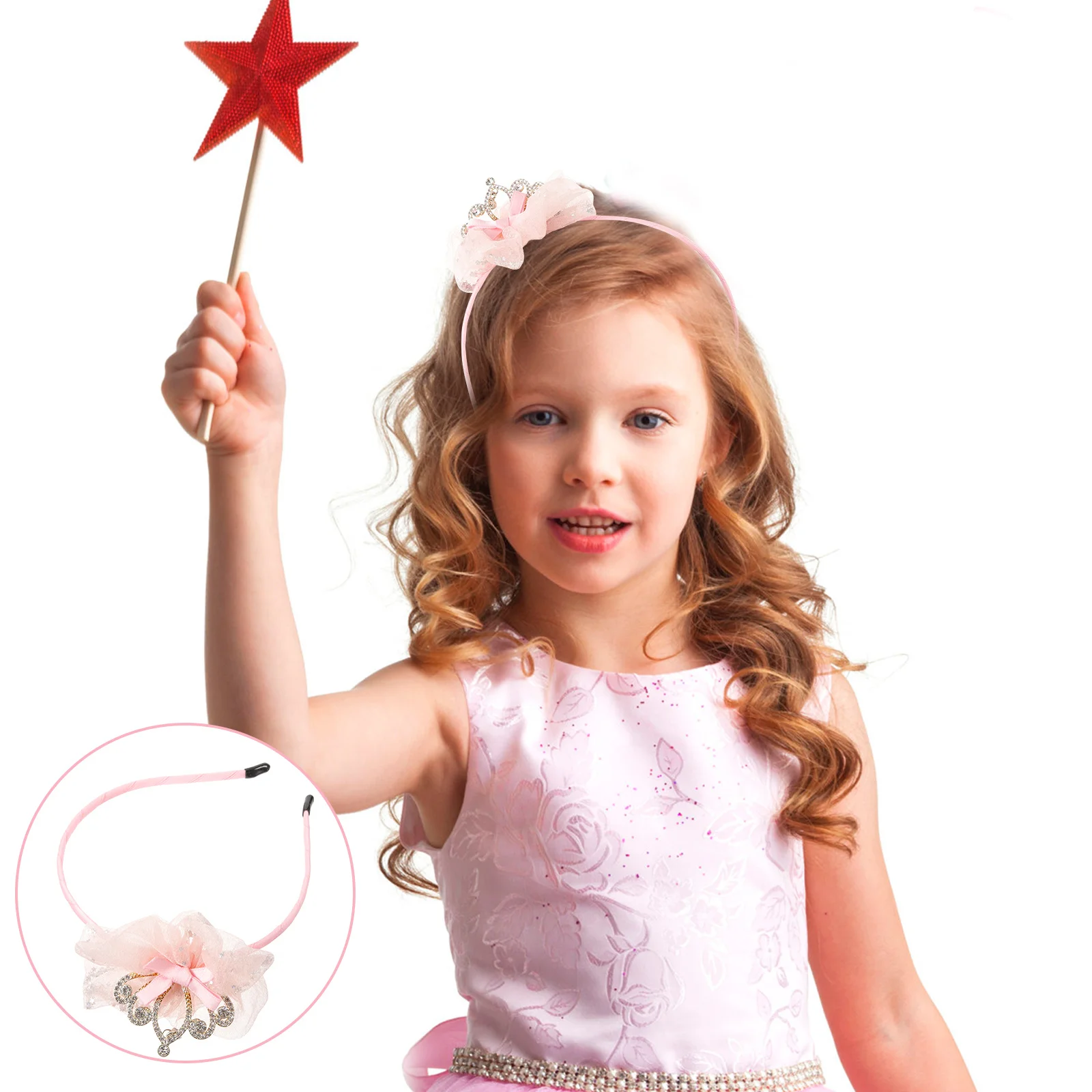 Bahan Aman Ikat Kepala Mahkota Gadis Kecil Desain Halus Aksesori Rambut Putri Pesta Anak-anak Dekoratif Ulang Tahun
