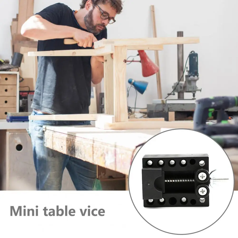 Useful Mini Bench Vise Anti-rust Mini Flat Clamp Adjustable Clamping Range Clamping Bed Drill Press Vice Table Plier  Drilling