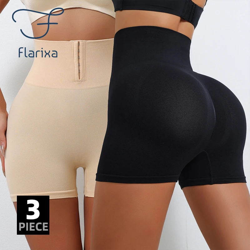 FLARIXA Seamless Safety Shorts Boxer Briefs For Women Slip Shorts Tummy Control Shaping Panties Under the Dress Skirts Boyshorts